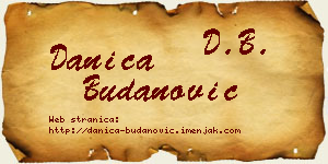 Danica Budanović vizit kartica